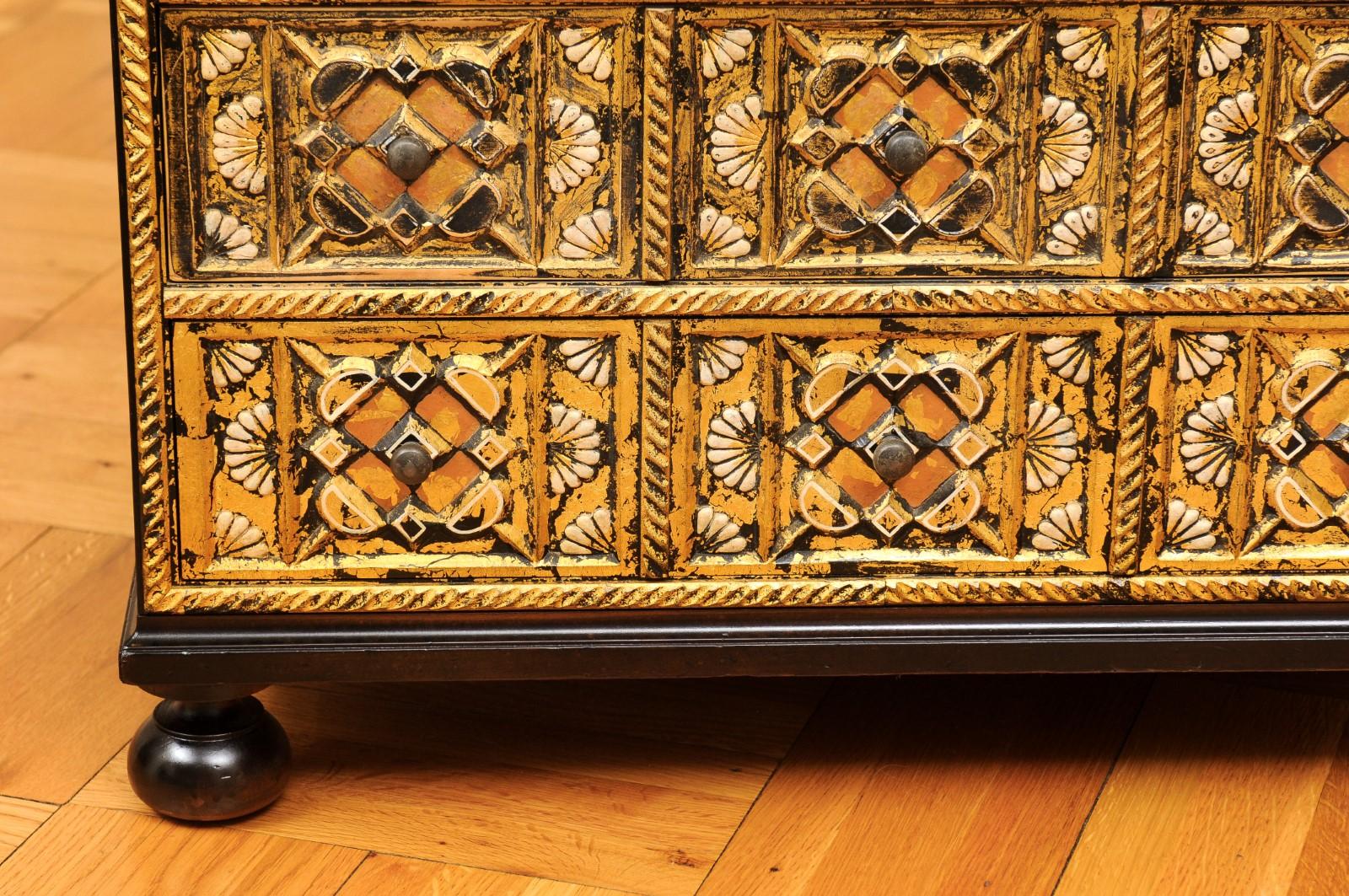 Gorgeous Restored Pair of Mediterranean Treasure Chests by Widdicomb, circa 1965 For Sale 3