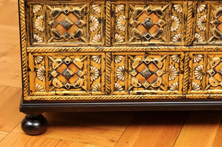 Gorgeous Restored Pair of Mediterranean Treasure Chests by Widdicomb, circa 1965 For Sale 3
