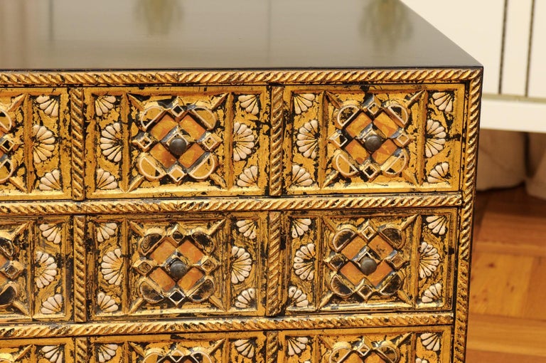 Gorgeous Restored Pair of Mediterranean Treasure Chests by Widdicomb, circa 1965 For Sale 10
