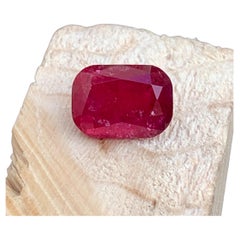 Gorgeous Rich Color Loose Included Rubellite Tourmaline 5.50 Carat Cushion Shape