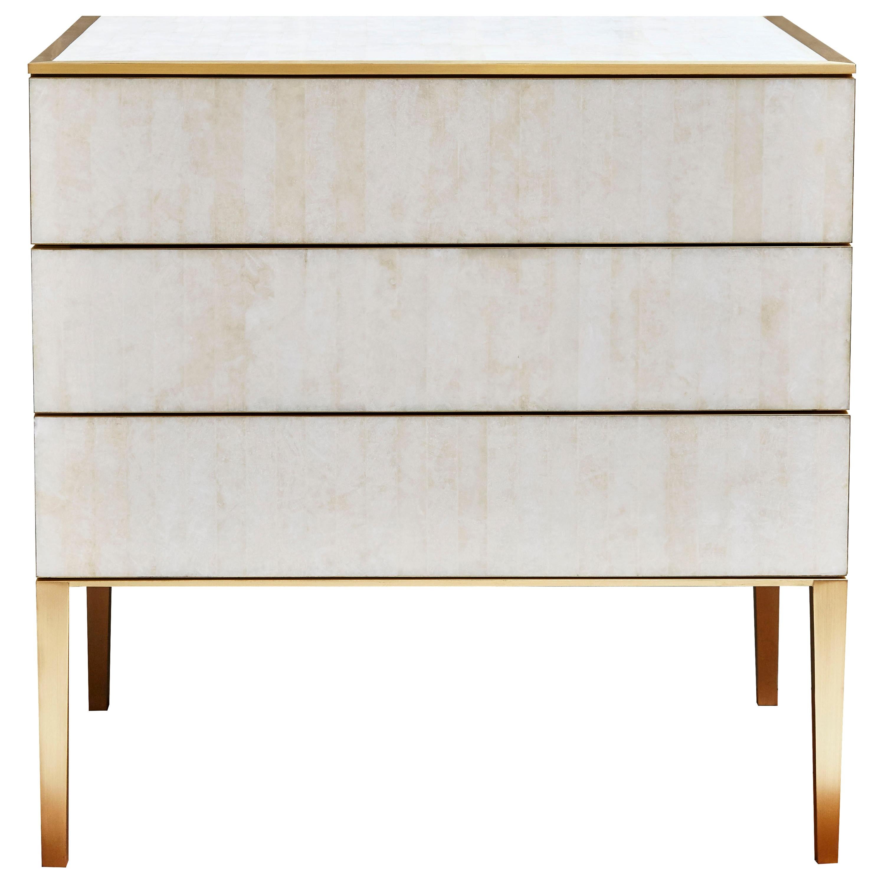 Gorgeous Rock Crystal Inlaid Commode by Studio Glustin For Sale
