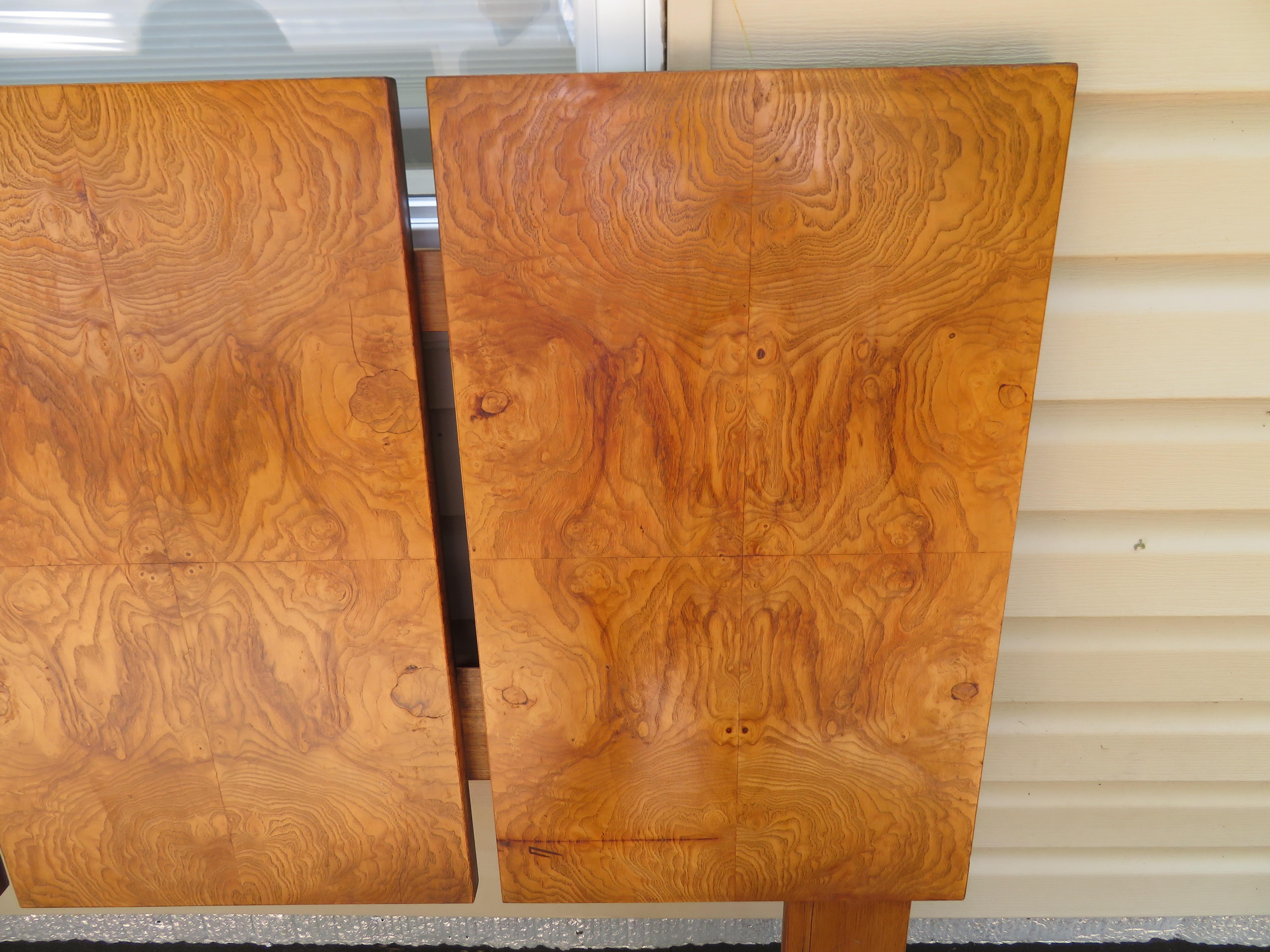 Gorgeous Roland Carter for Lane Olive Wood Queen Size Headboard Midcentury In Good Condition In Pemberton, NJ