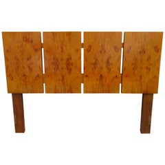 Gorgeous Roland Carter for Lane Olive Wood Queen Size Headboard Midcentury