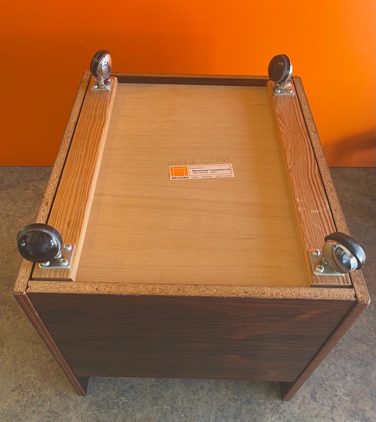 Rosewood Record / Magazine Holder by Rolf Hesland for Bruksbo of Norway at 1stDibs