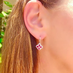 Gorgeous Ruby and Diamond Drop Earrings