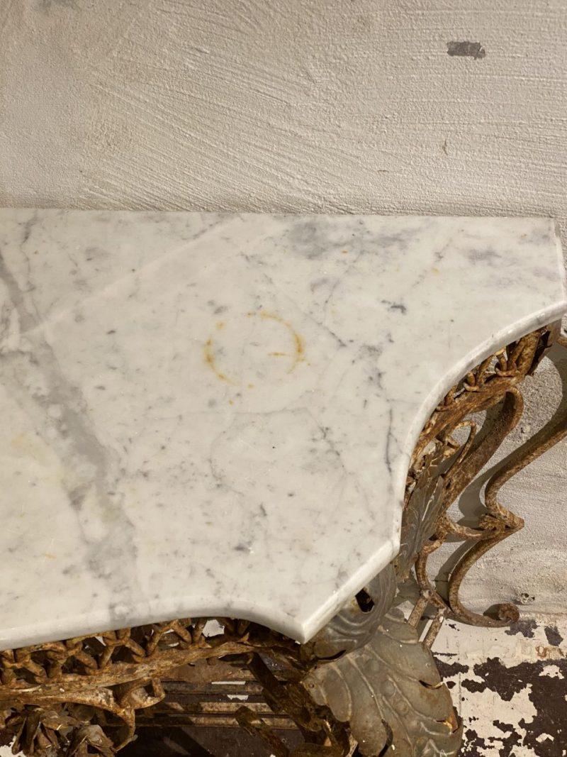 Gorgeous Rustic Ornate Marble Console-France For Sale 6