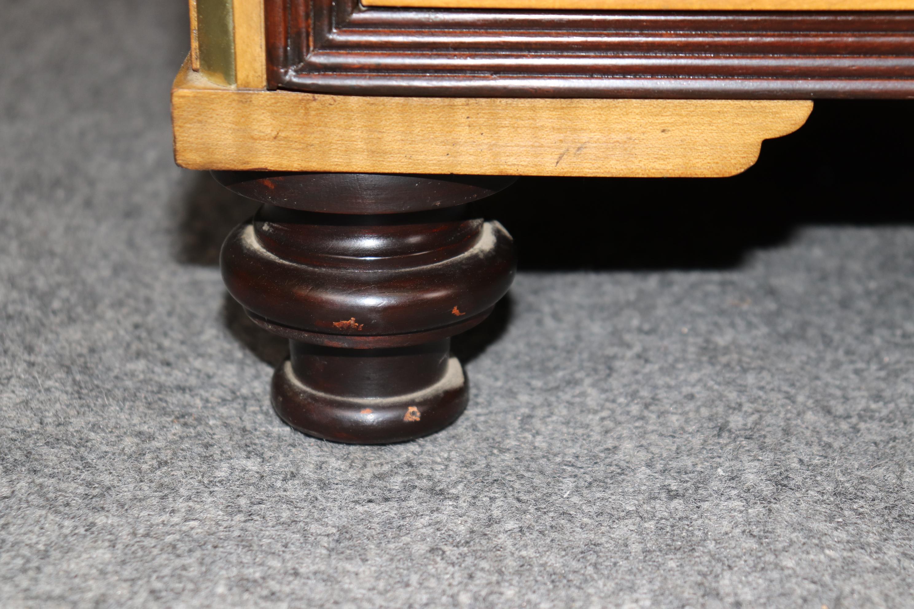 Gorgeous Satinwood Baker Collector's Edition Campaign Executive Desk Circa 1950 5