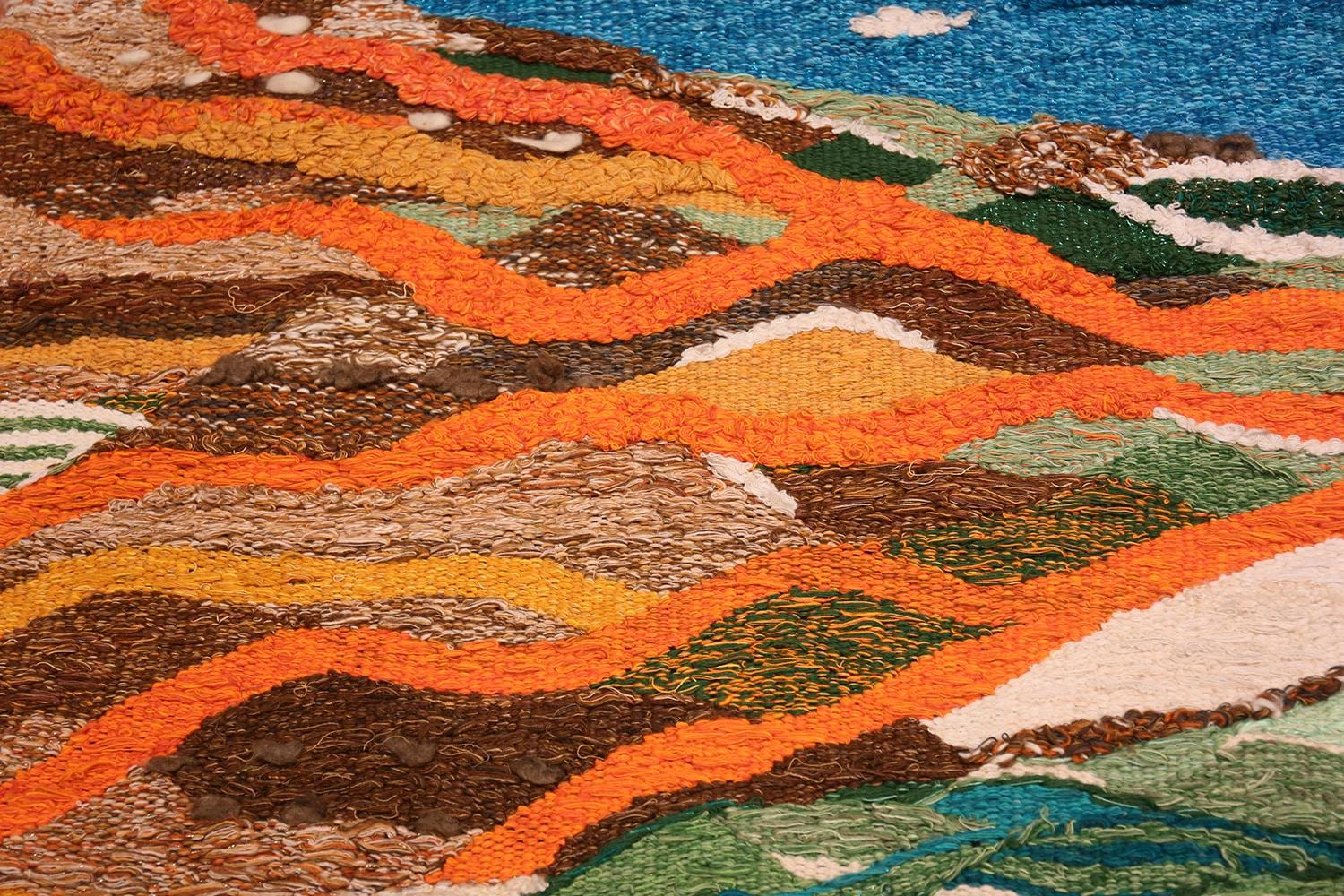Scandinavian Landscape Tapestry. 3 ft 10 in x 5 ft In Excellent Condition For Sale In New York, NY