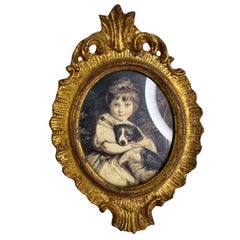 Gorgeous Set of two Picture Frame Gilt Faux Wood 1920s Italy