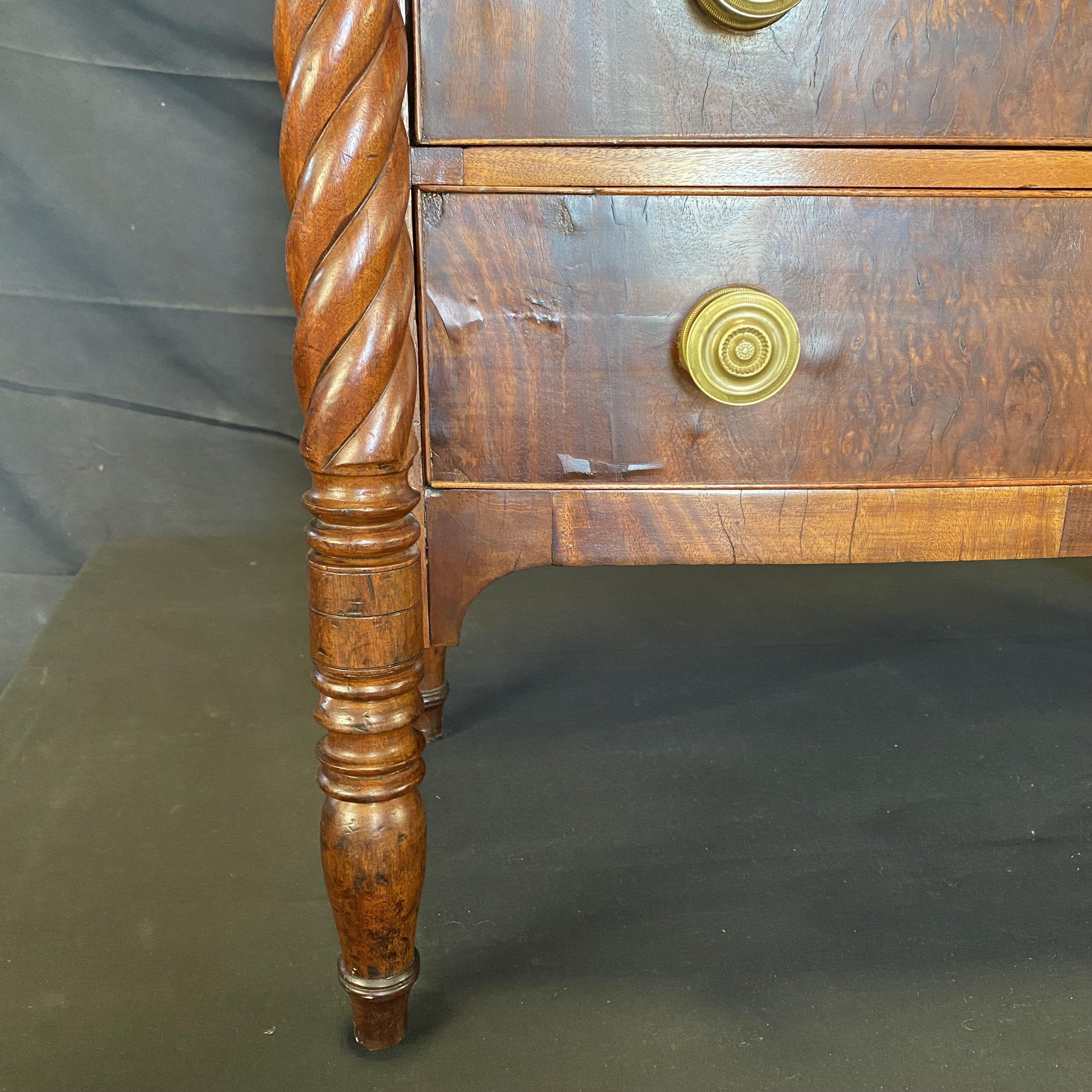 Gorgeous Sheraton Step Back Barley Twist Chest of Drawers 2