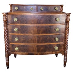 Gorgeous Sheraton Step Back Barley Twist Chest of Drawers