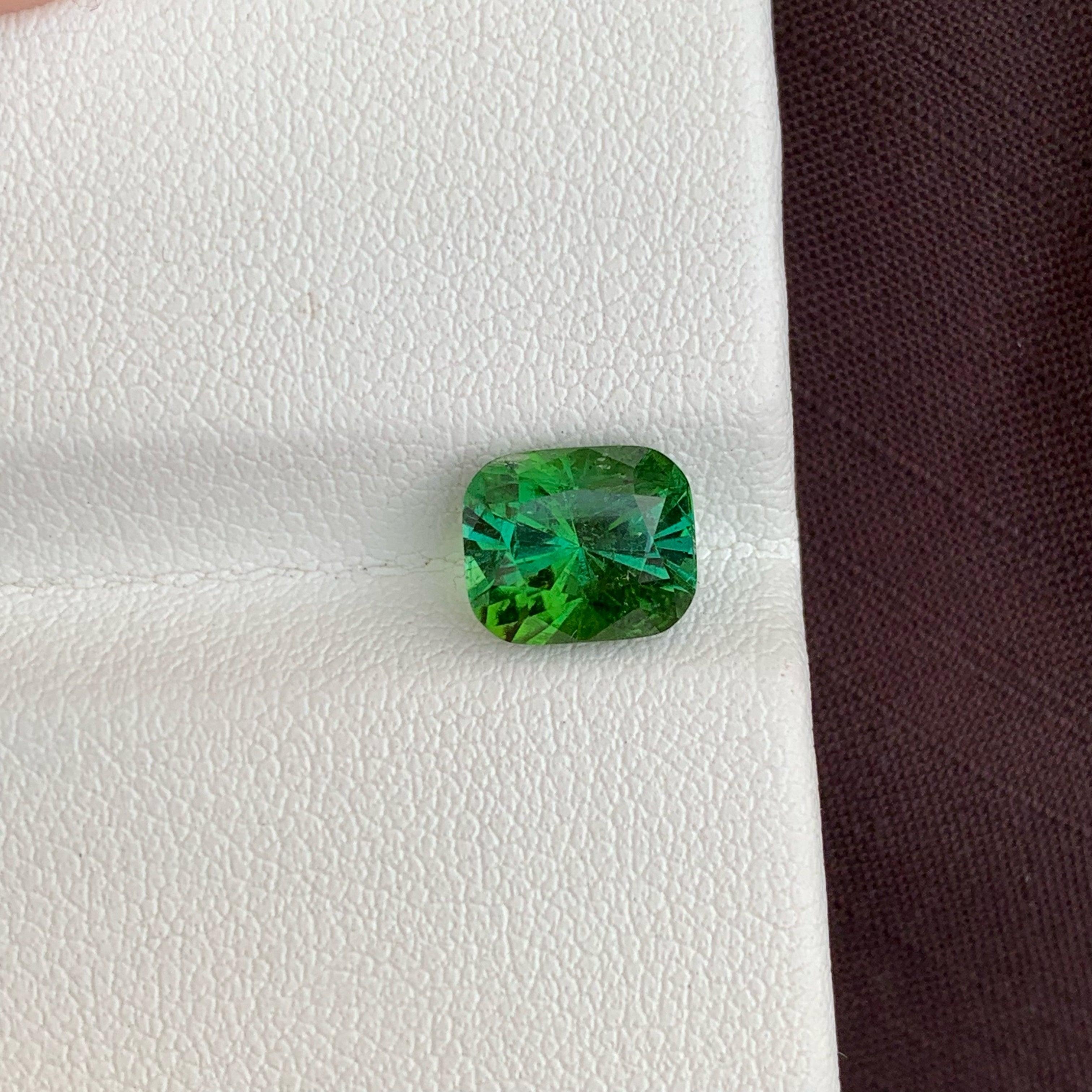 Gorgeous Soft Green Loose Tourmaline Gemstone 2.30 carats from Afghanistan has a wonderful cut in a Cushion shape, incredible Green color. Great brilliance. This gem is totally SI Clarity.


Product Information:
GEMSTONE TYPE:	Gorgeous Soft Green