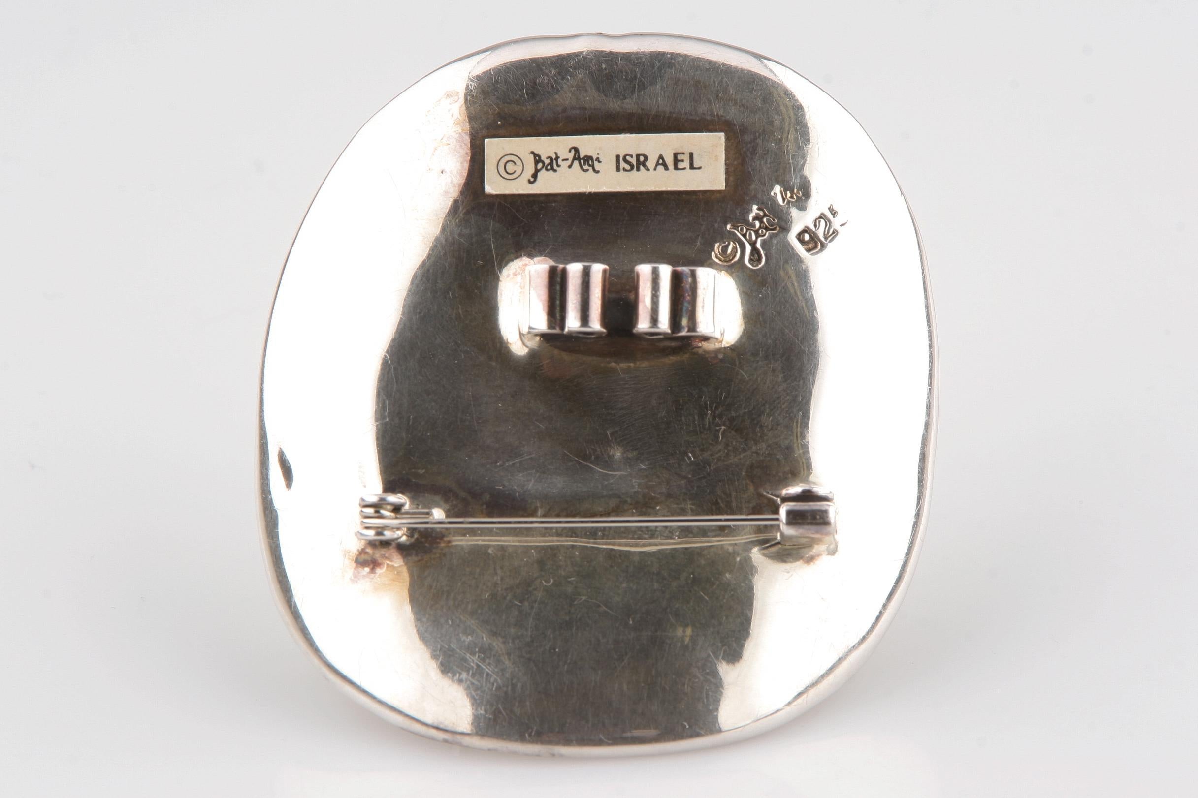 Women's or Men's Gorgeous Sterling Silver Cowboy Hat Brooch by Bat-Ami For Sale