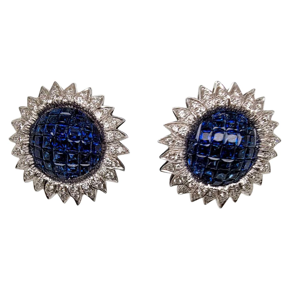 Asprey Yellow Gold Sunflower Earrings at 1stDibs