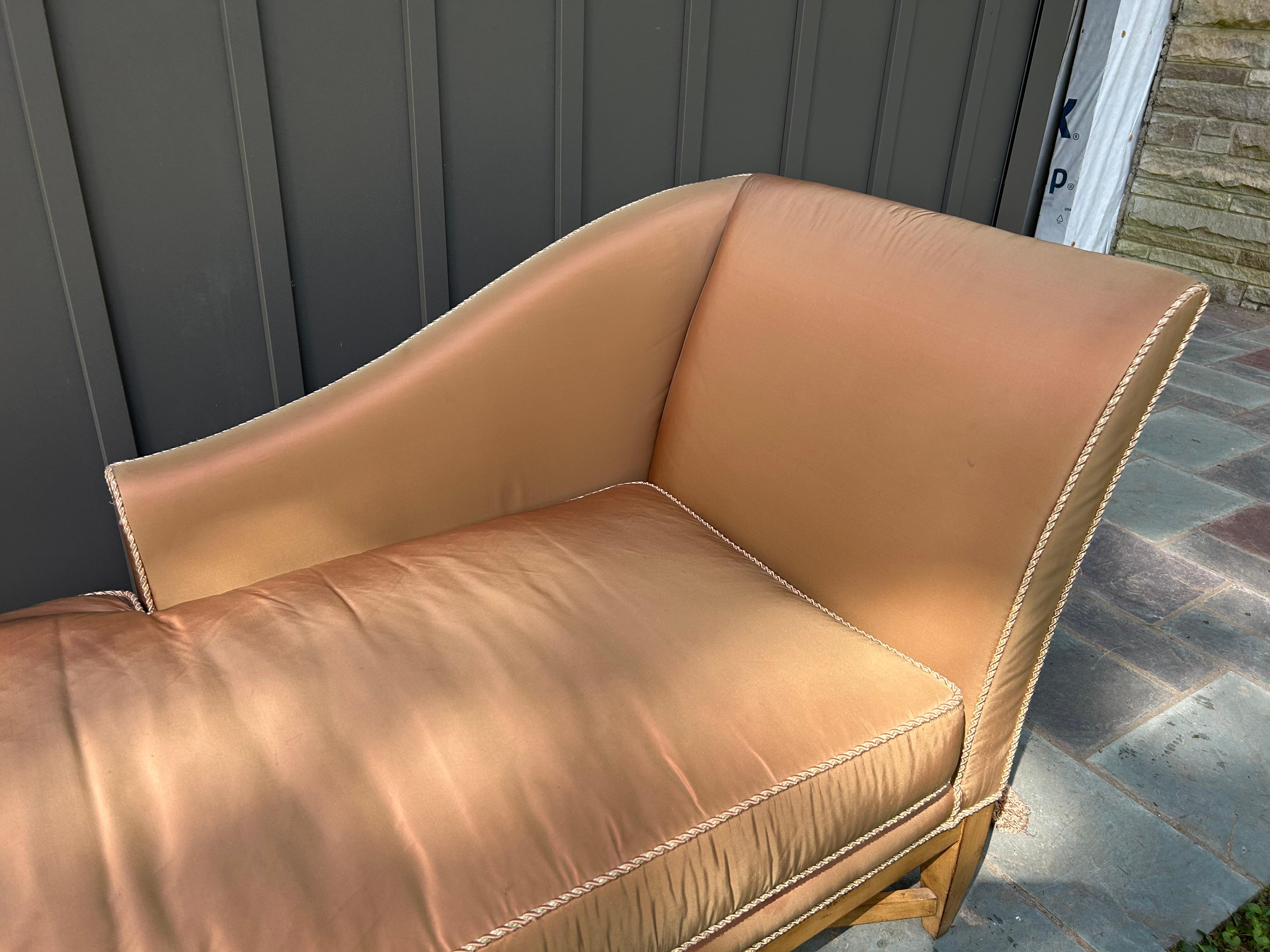 Gorgeous Swaim Neoclassical Chaise Lounge For Sale 9