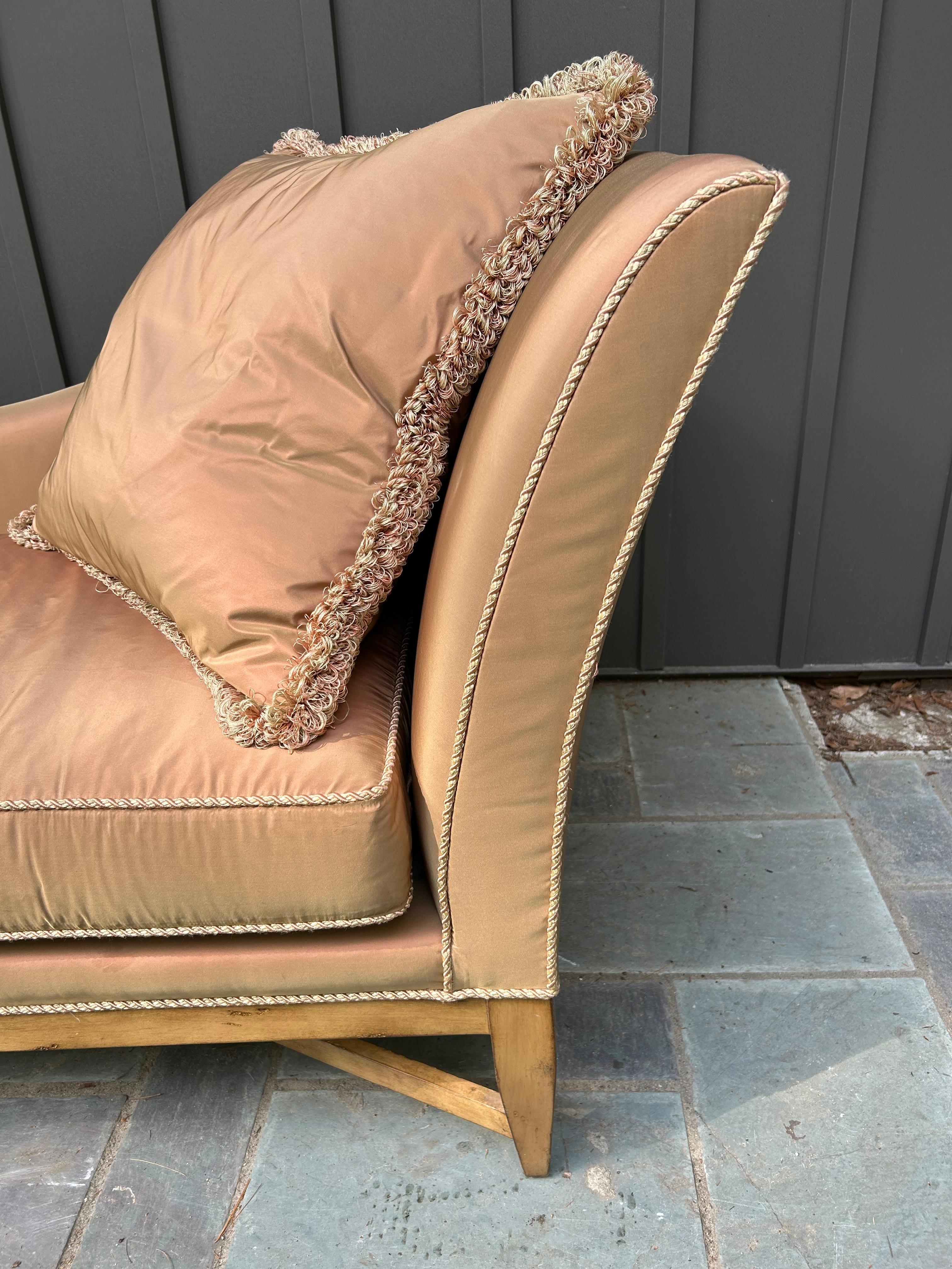 Gorgeous Swaim Neoclassical Chaise Lounge For Sale 3