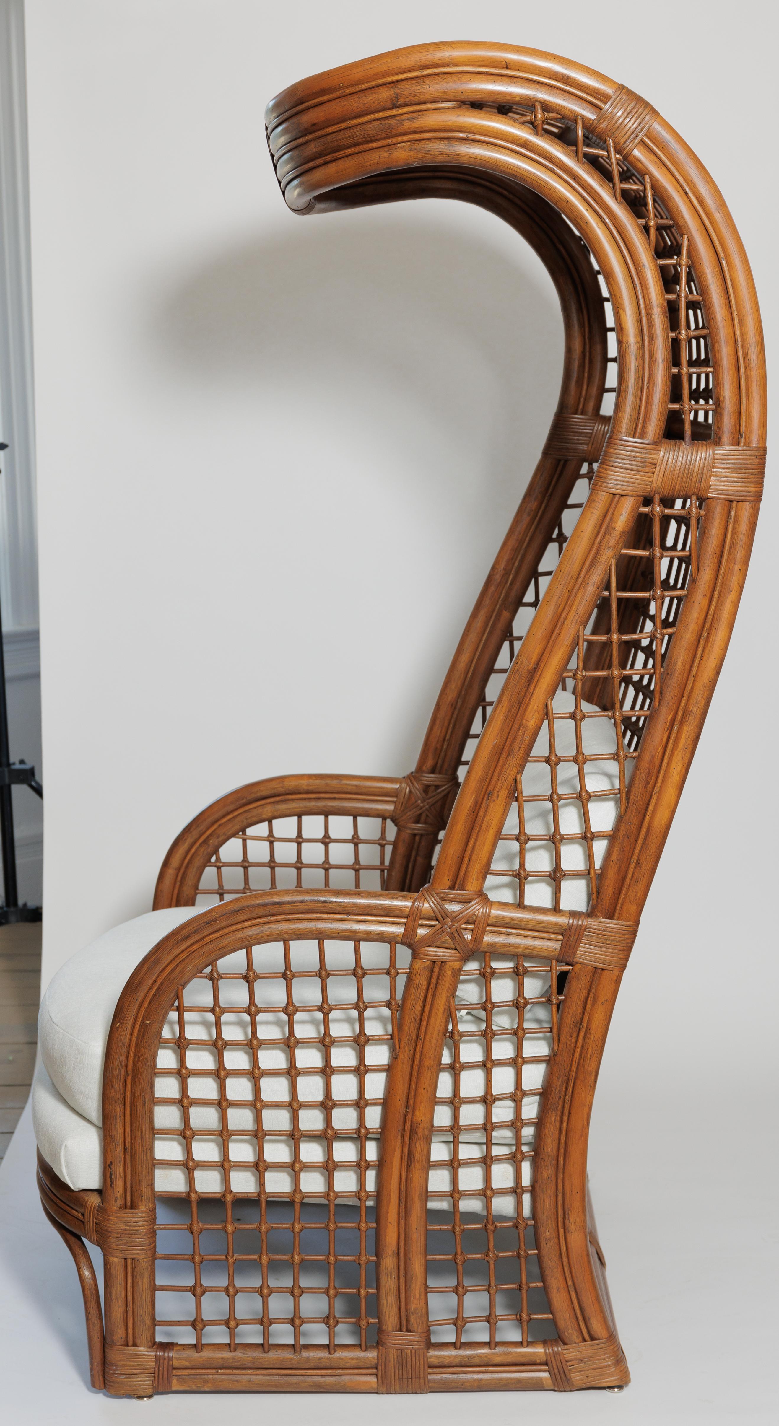 rattan chair high back