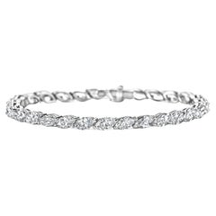 Gorgeous Tennis Diamond Bracelet with 11.6 Ct  Marquise Cut Diamonds