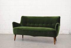 Gorgeous Theo Ruth Emerald Green Velvet Sofa