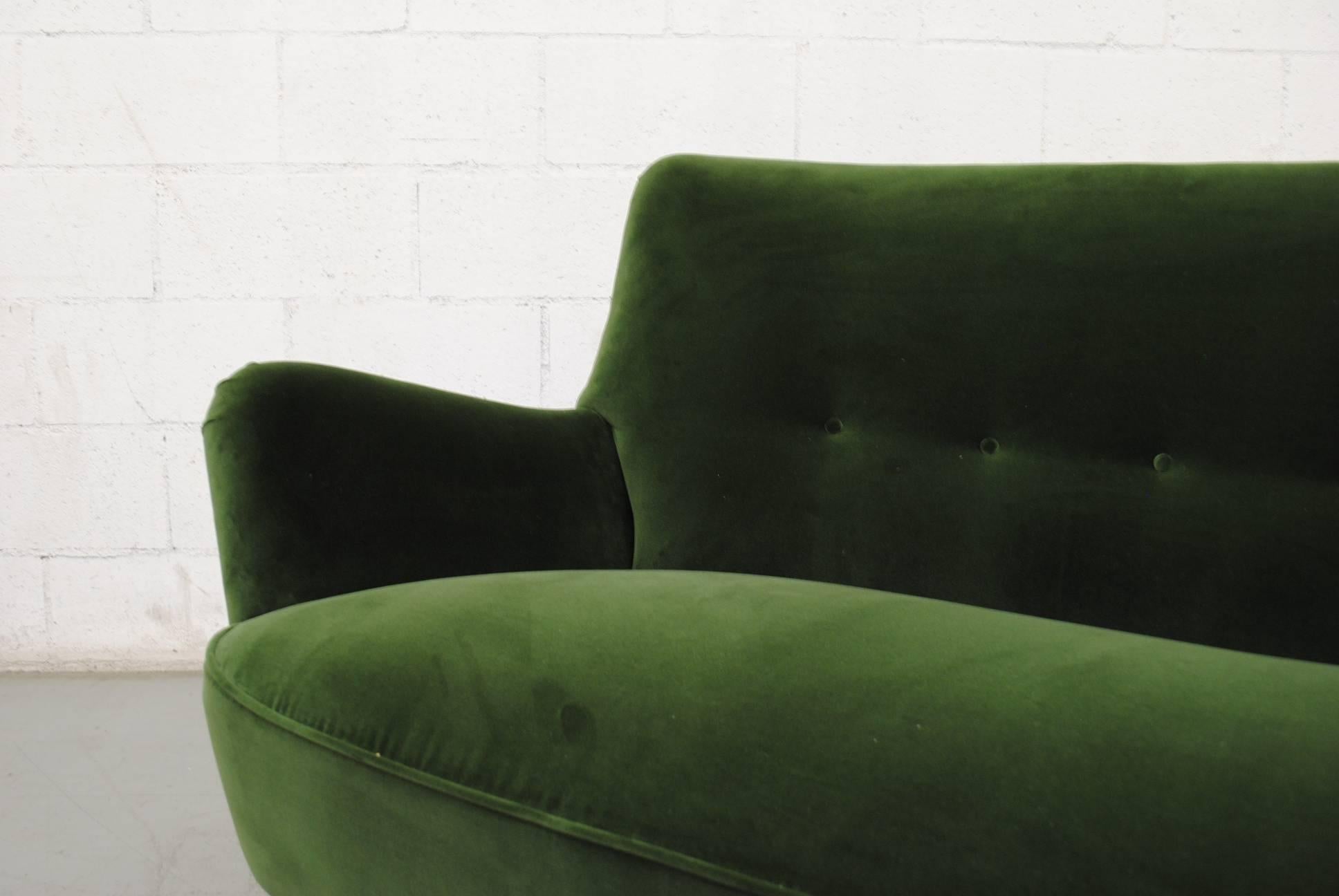 Gorgeous Theo Ruth Emerald Green Velvet Sofa 1