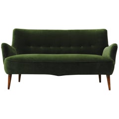 Gorgeous Theo Ruth Emerald Green Velvet Sofa