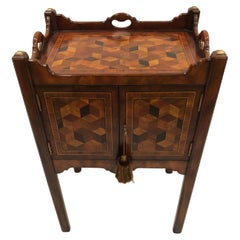 Used Gorgeous Theodore Alexander Althorp Mixed Wood Parquetry Cabinet Side Table