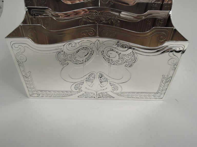 Gorgeous Tiffany and Co. Art Nouveau Sterling Silver Letter Rack For ...
