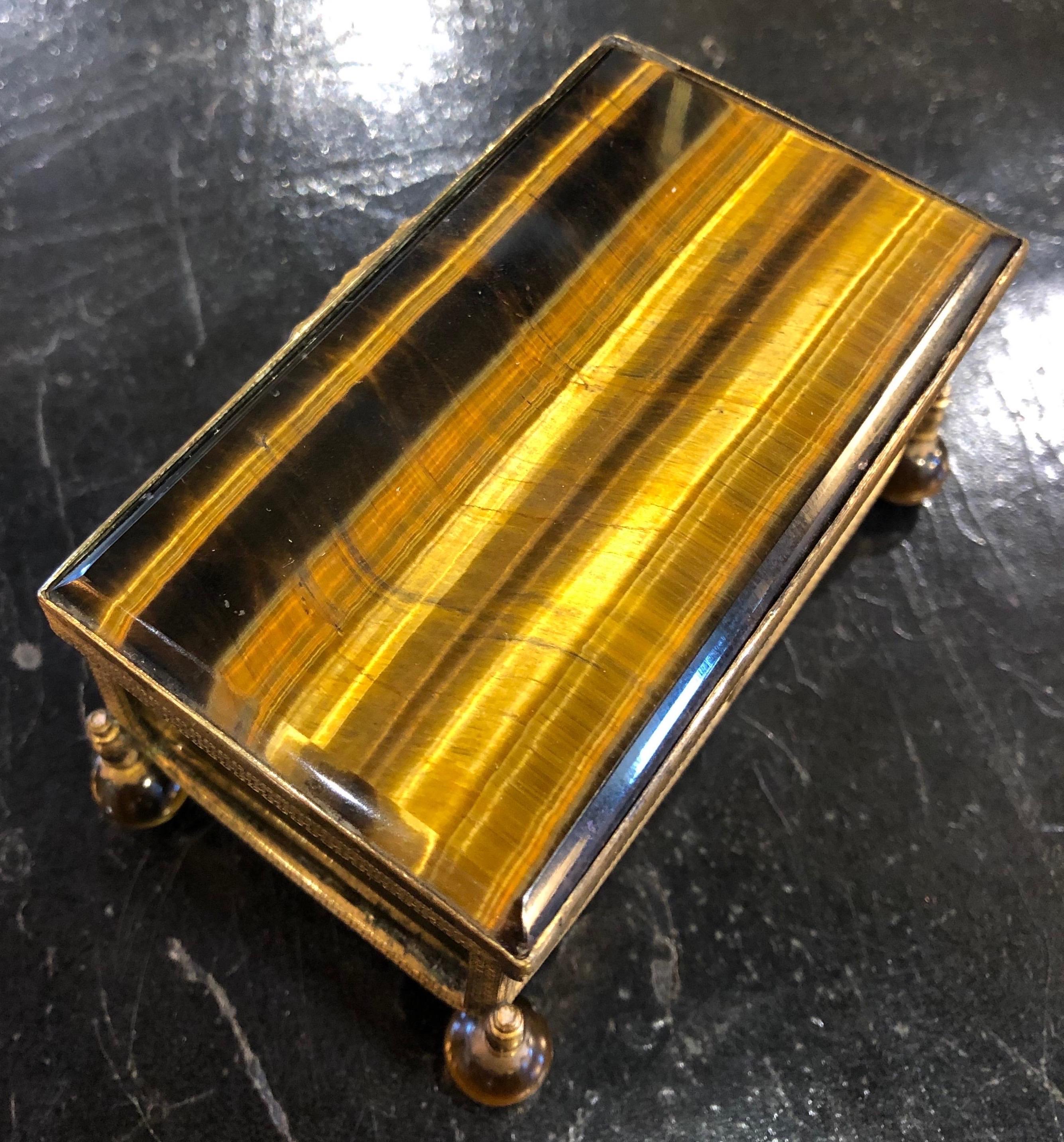 European Gorgeous Tiger's Eye Striped Box