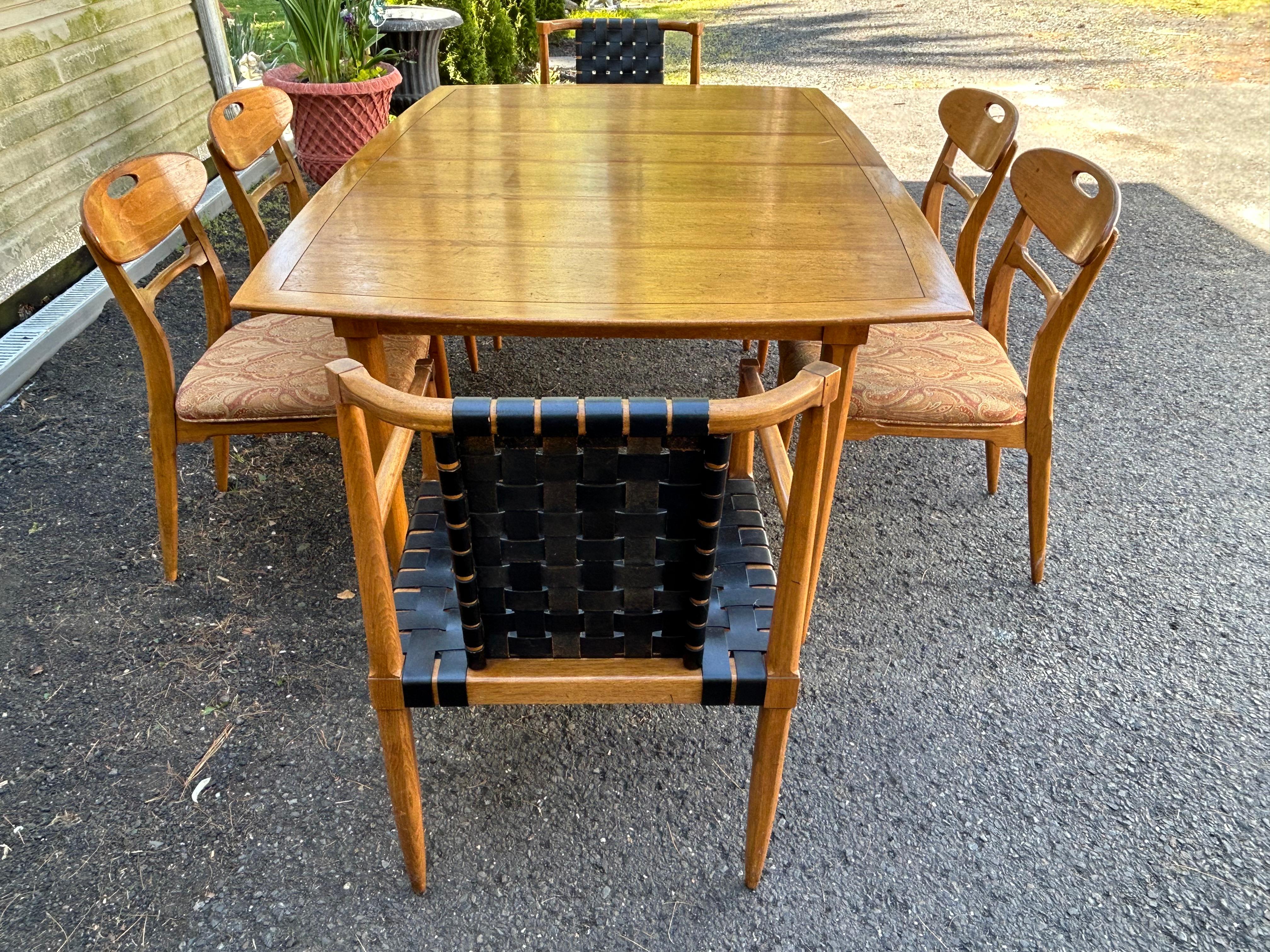 Superbe table de salle à manger sophistiquée Tomlinson mi-siècle moderne en vente 5