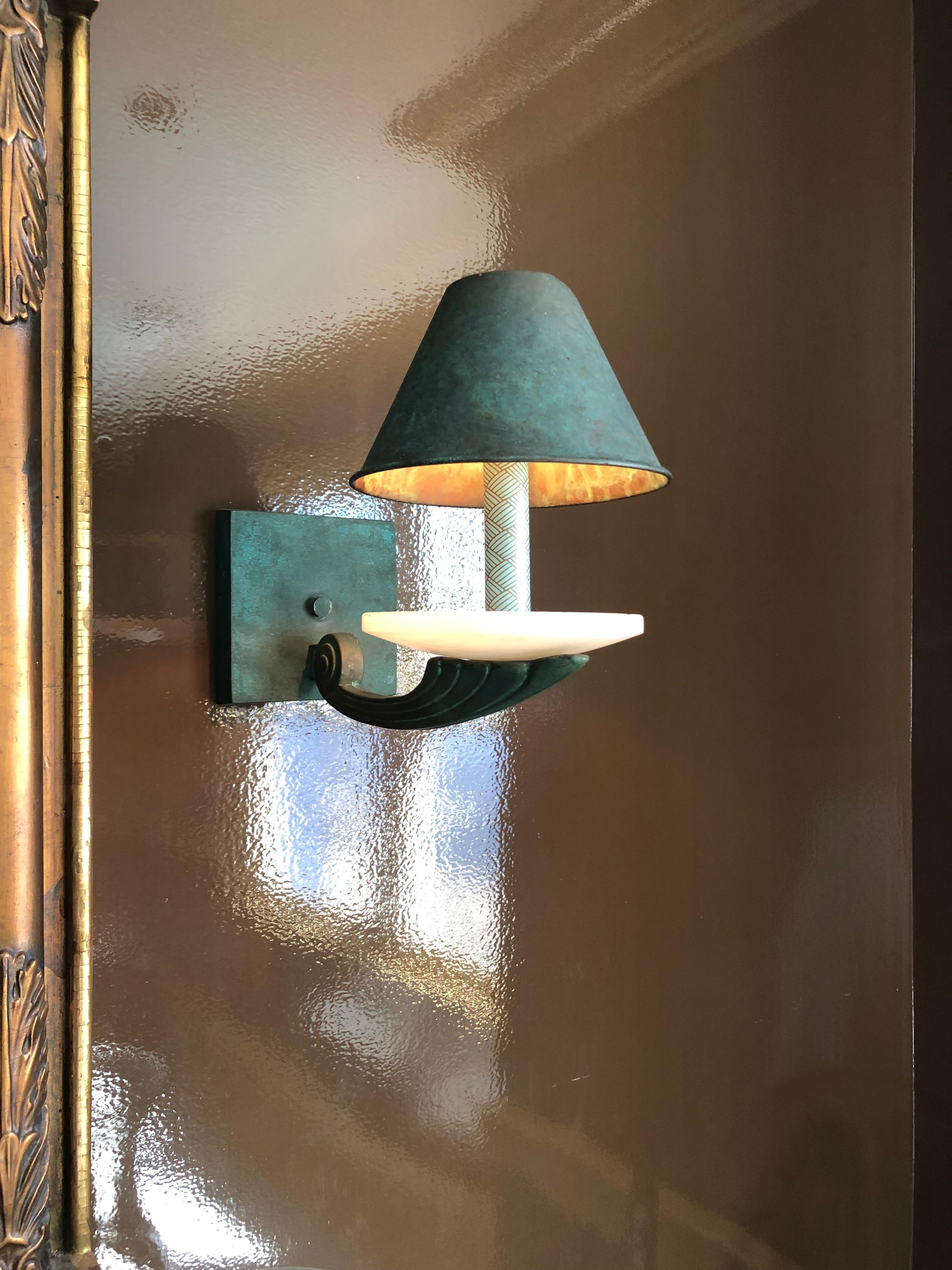 turquoise wall sconces
