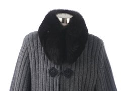 Gorgeous Valentino Fox Fur Trimmed Sweater Jacket-Haute Couture circa 1990