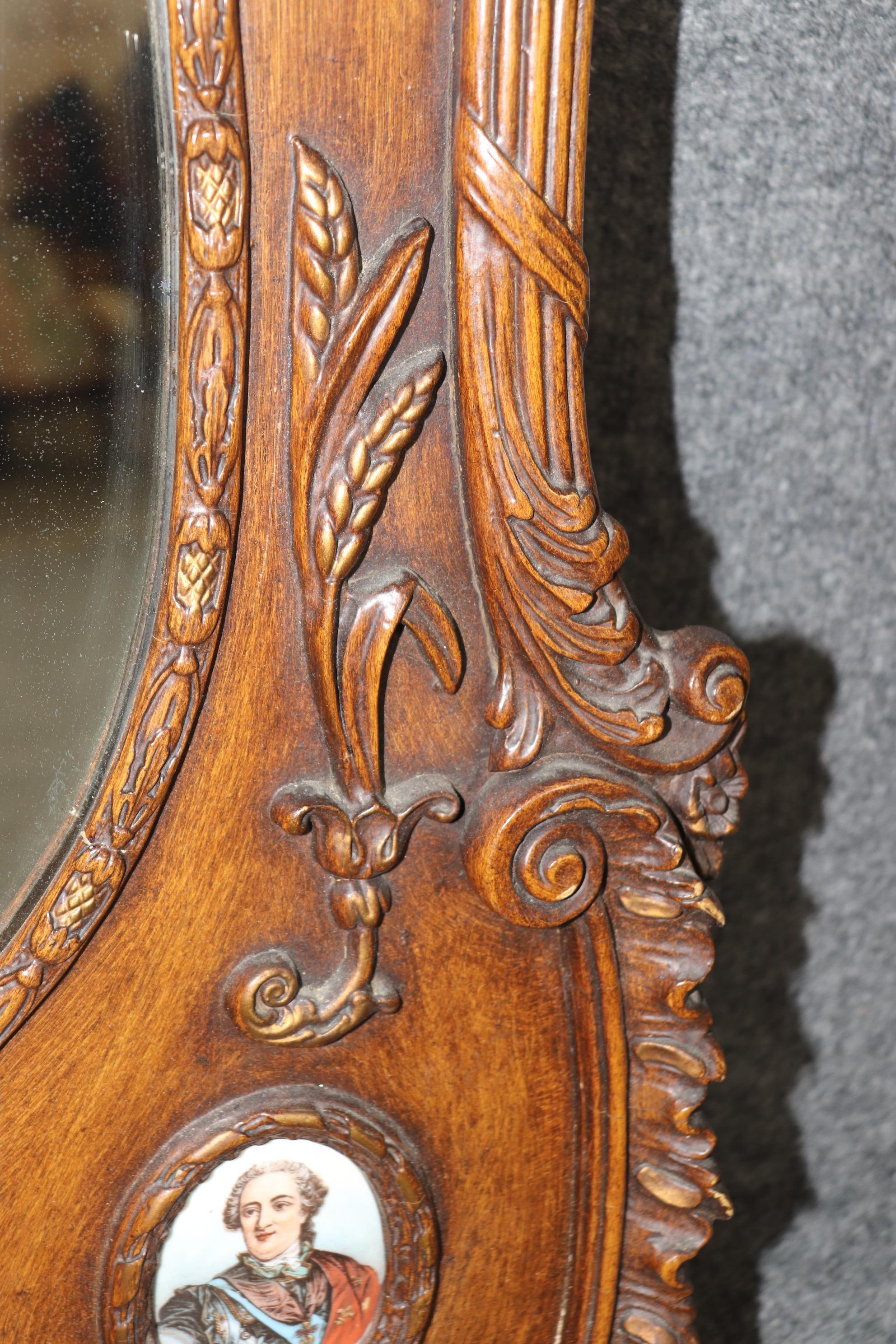 Gorgeous Vienna Porcelain Encrusted Style Figural Carved Rococo Wall Mirror 7