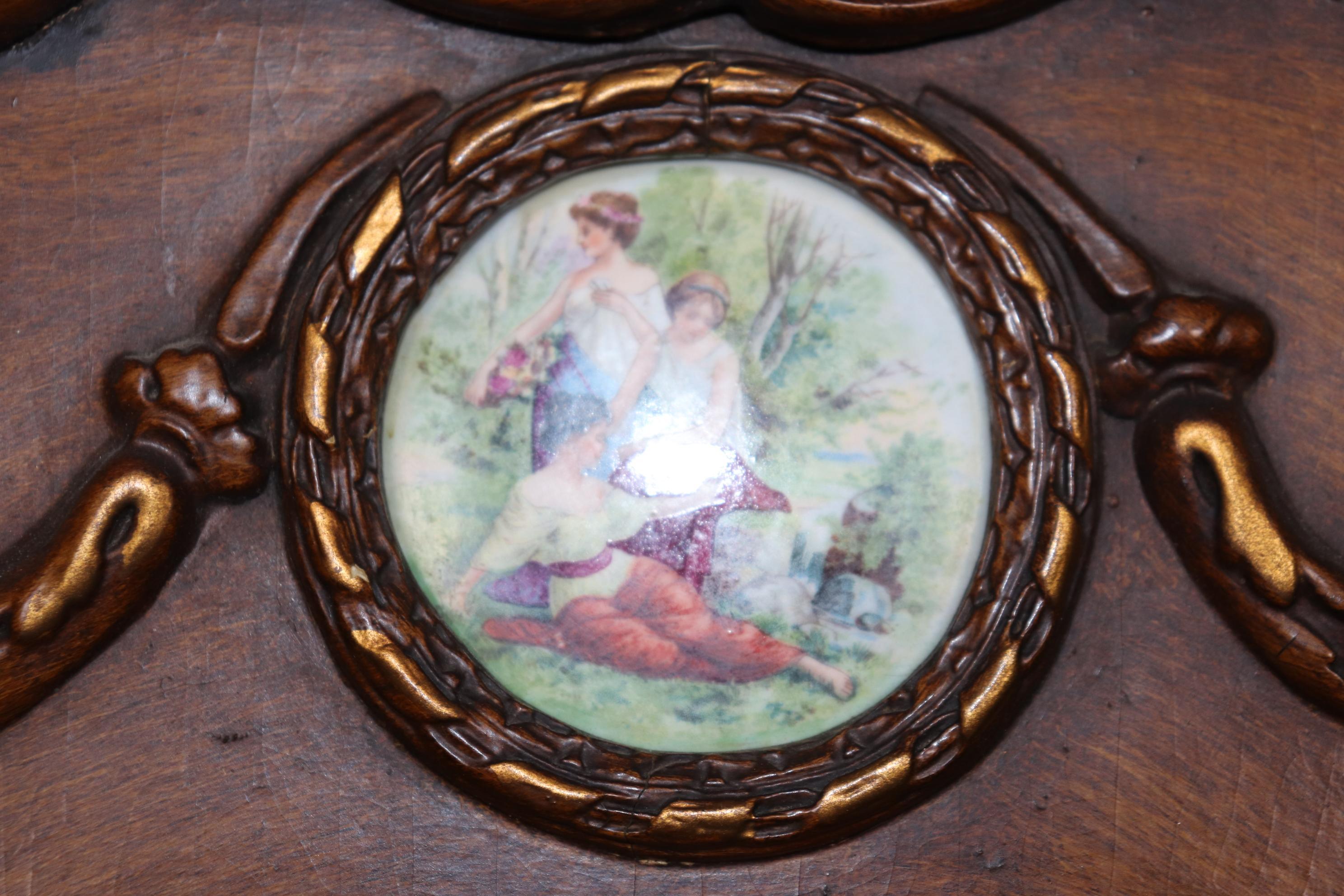 Gorgeous Vienna Porcelain Encrusted Style Figural Carved Rococo Wall Mirror 3