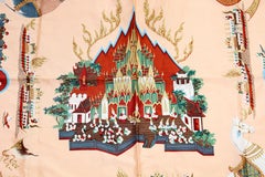 Gorgeous Vintage Asian Thai Silk Scarf