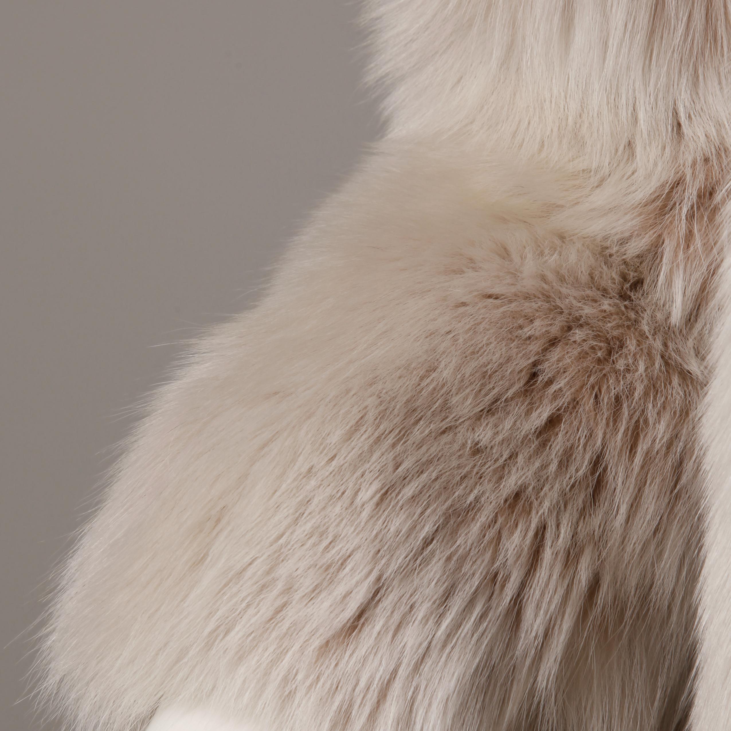 vintage white fox fur coat