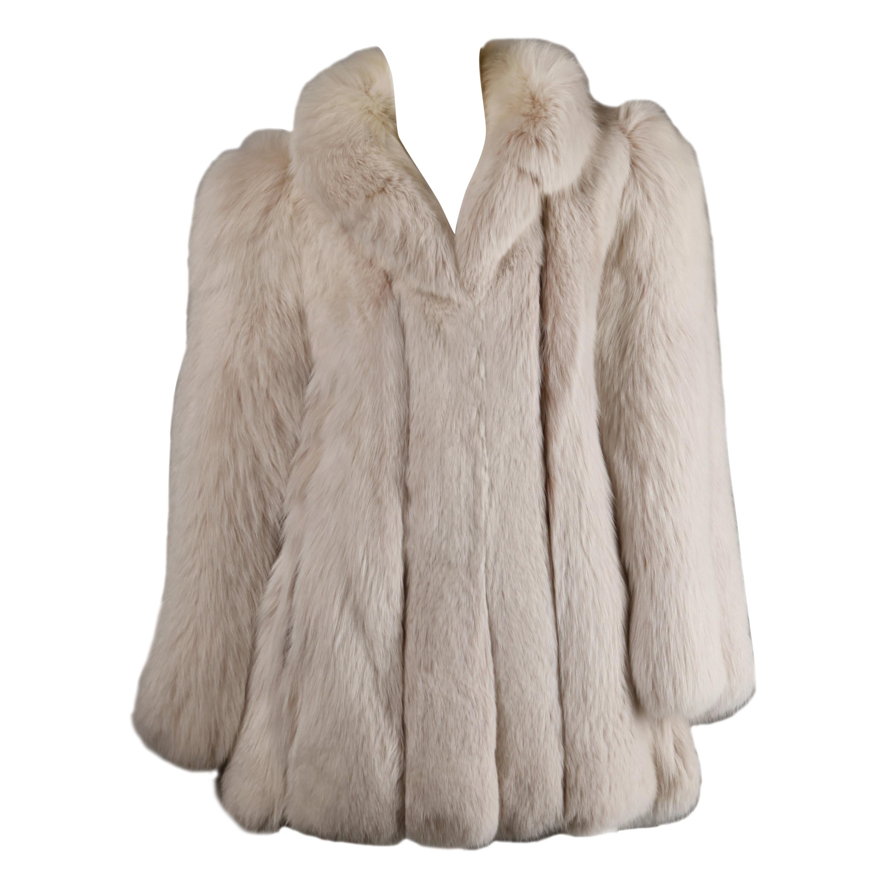 Gorgeous Vintage Chubby Arctic Fox Fur Coat/ Jacket