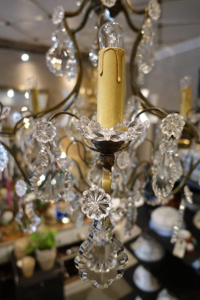 Gorgeous Vintage French Crystal Chandelier For Sale at 1stdibs