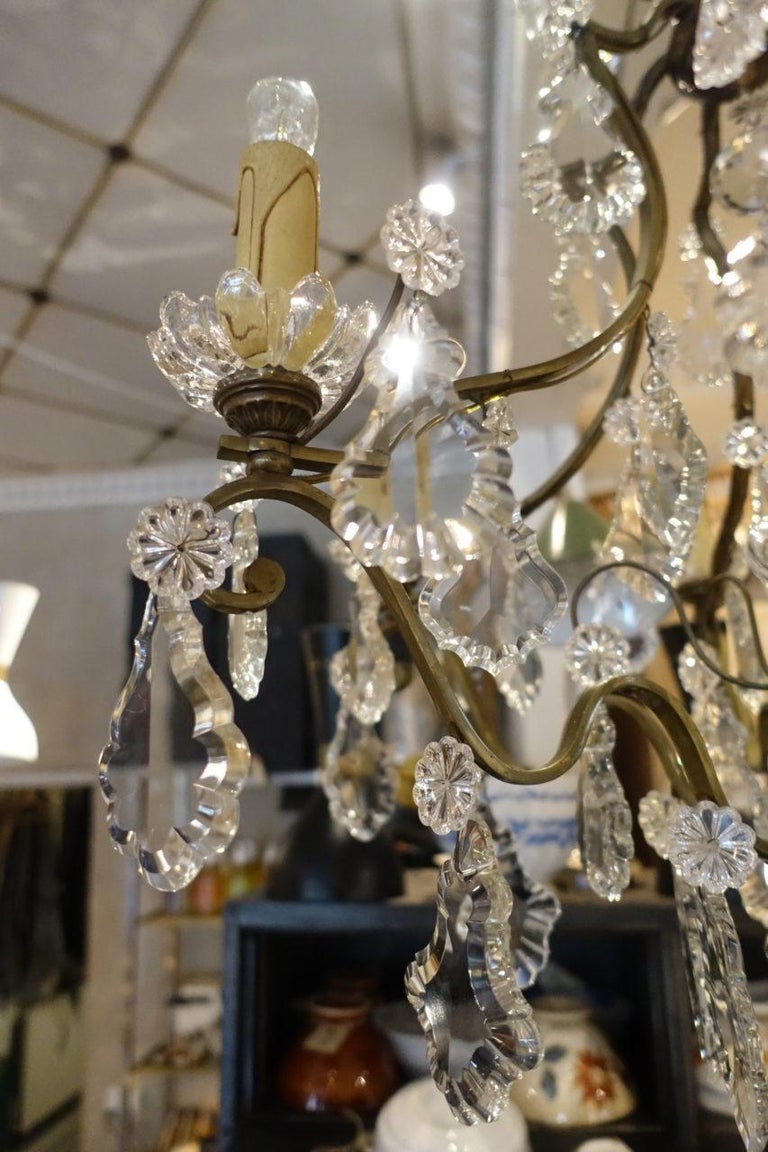 Gorgeous Vintage French Crystal Chandelier For Sale at 1stdibs