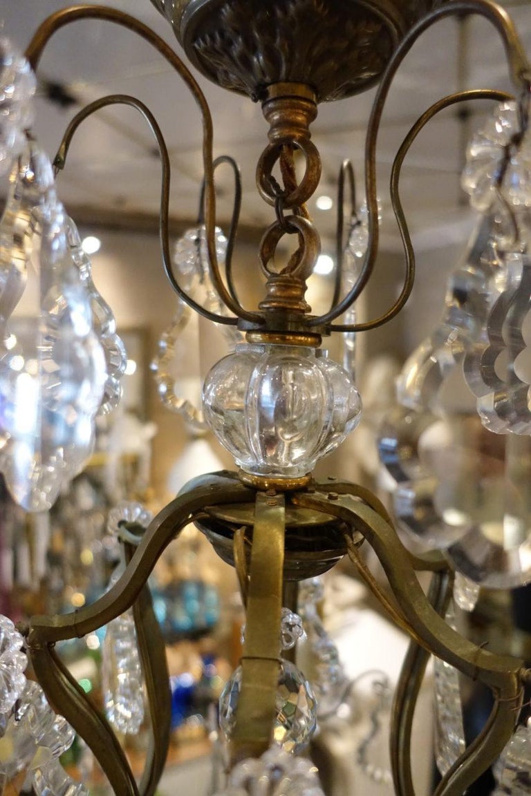 Gorgeous Vintage French Crystal Chandelier For Sale at 1stdibs