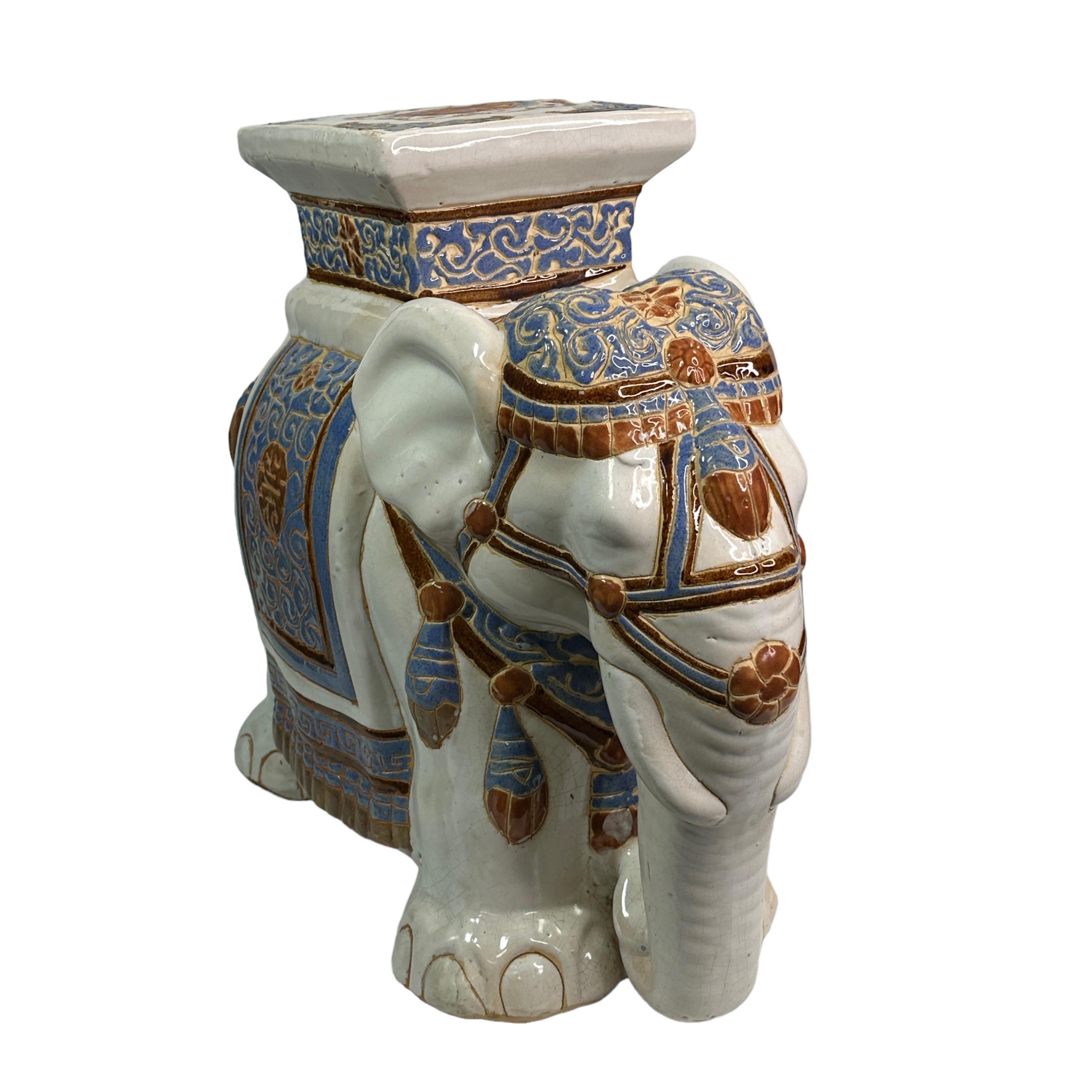 chinese ceramic elephant plant stand