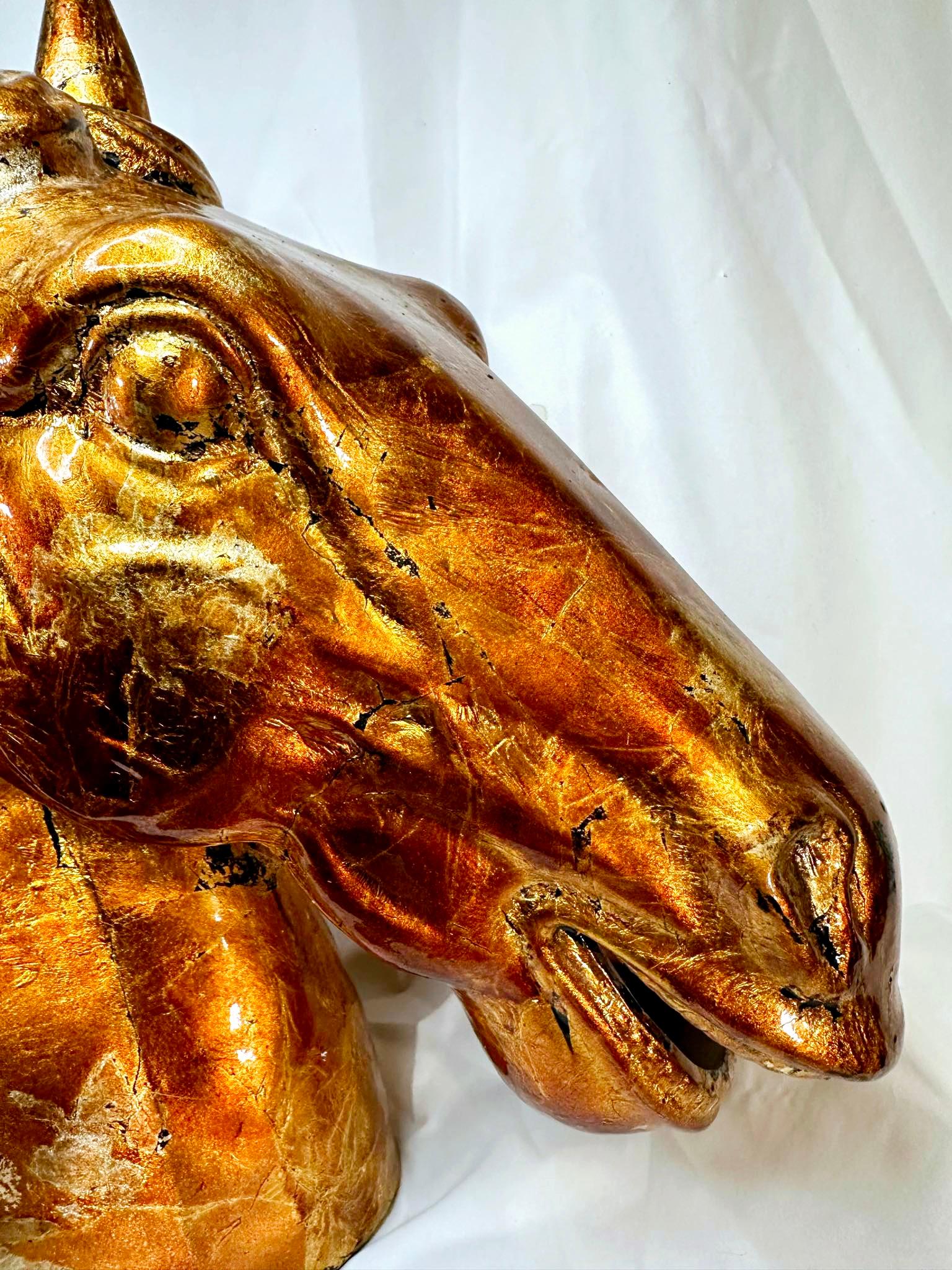 Late 20th Century Gorgeous Vintage Horse Head Sculpture For Sale