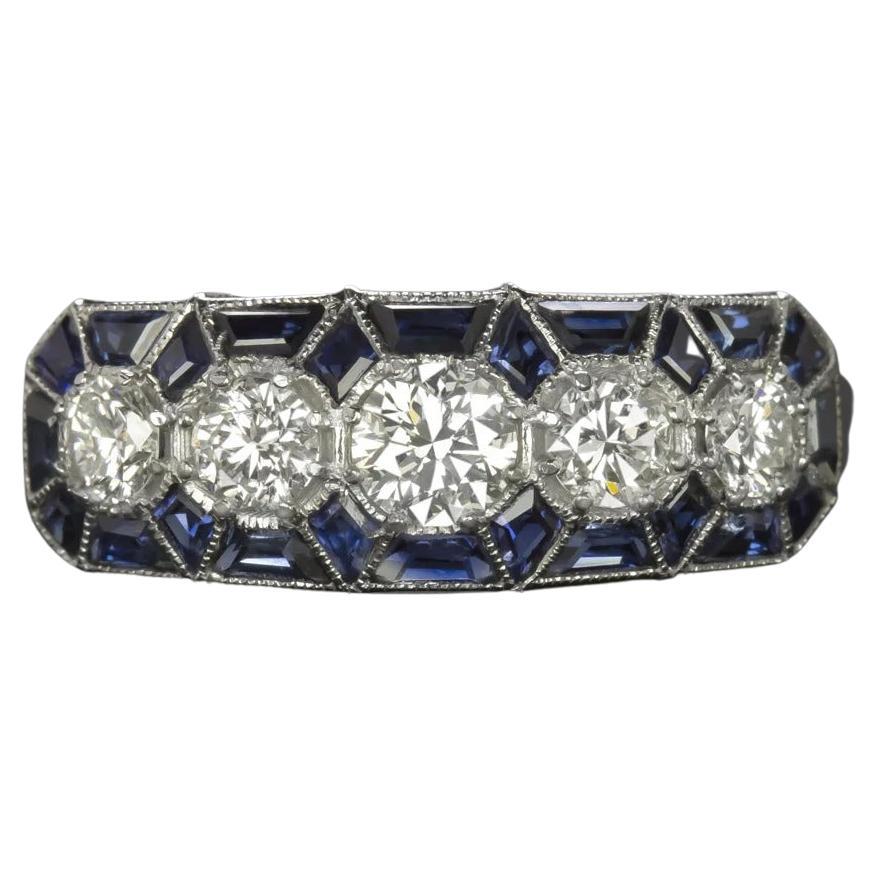 Gorgeous  Diamond and Sapphire Cocktail Ring For Sale