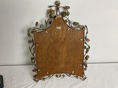 Gorgeous Vintage Italian Tole Floral Mirror
