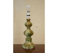 Gorgeous Vintage Marble Effect Green Ceramic Table Lamp