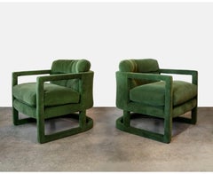 Gorgeous Vintage Sculptural Parsons Chairs by Drexel