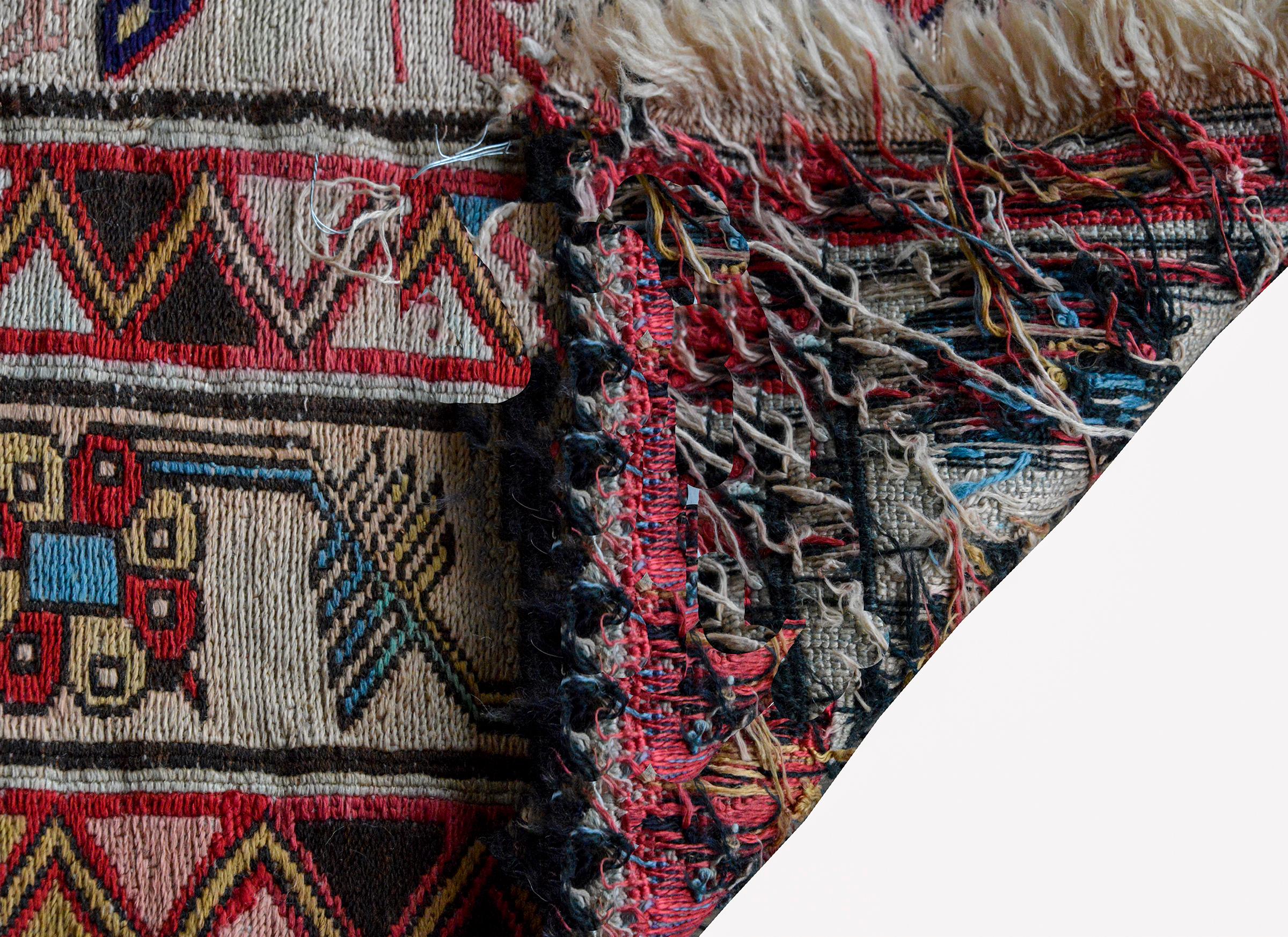Magnifique tapis Soumak vintage en vente 1