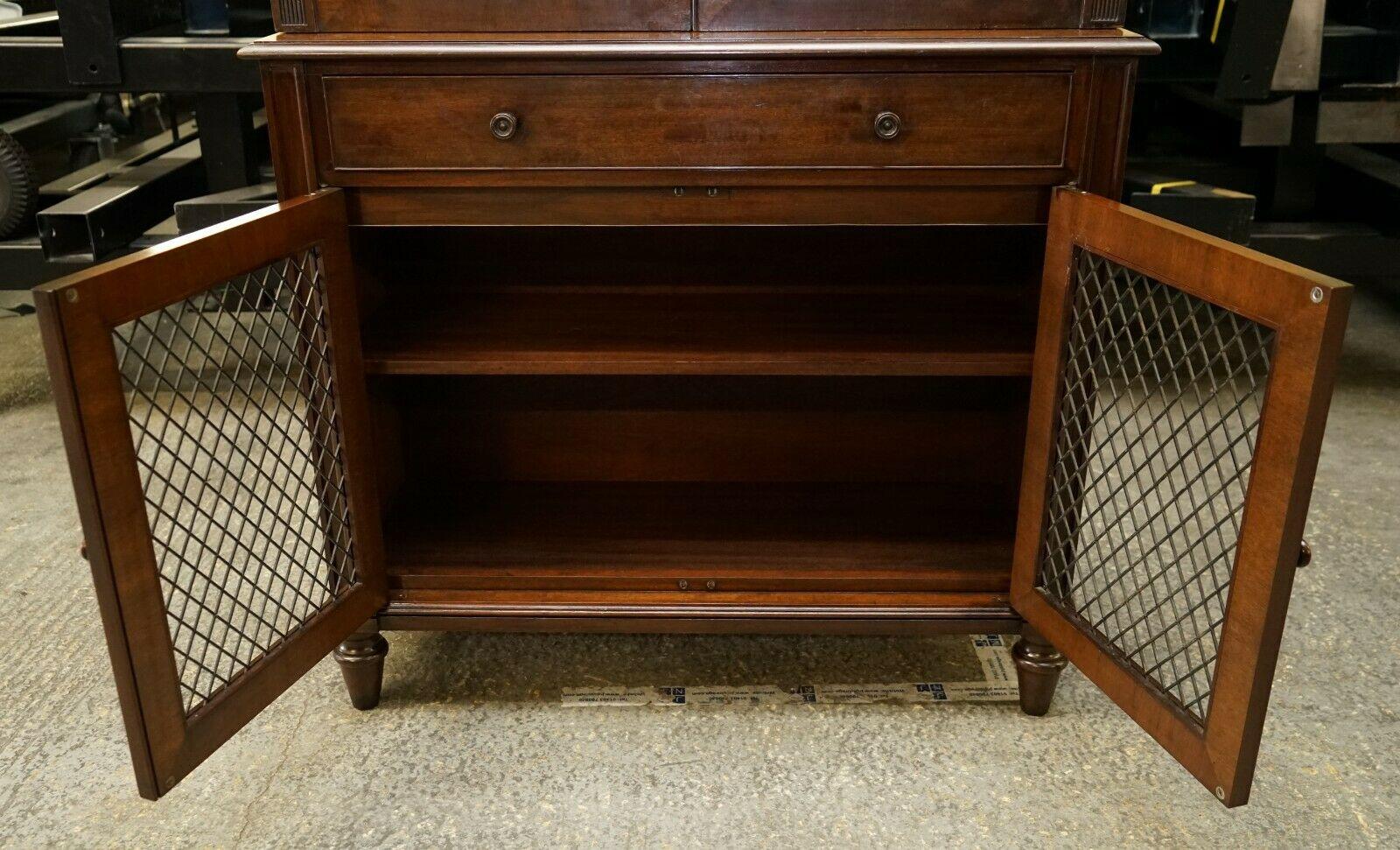 20th Century Gorgeous Vintage Style Dresser with Lovely Metal Mesh Decoration on Bottom Doors