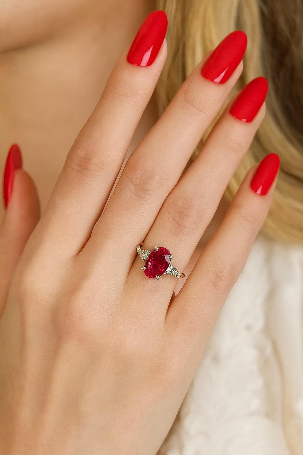 Wunderschönes Vintage By Tiffany & Co. Ring mit natürlichem Rubin und Diamant im Zustand „Hervorragend“ im Angebot in Chicago, IL