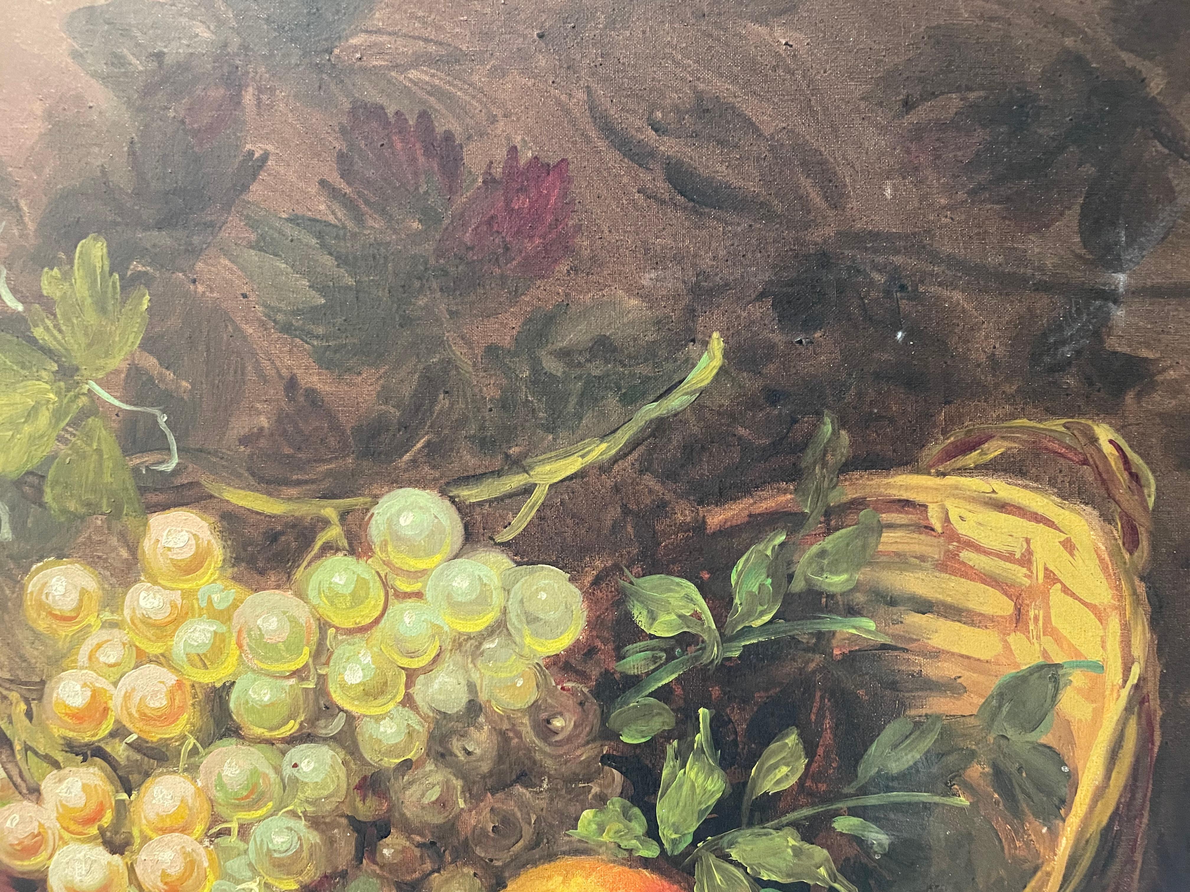 vintage fruit oil painting