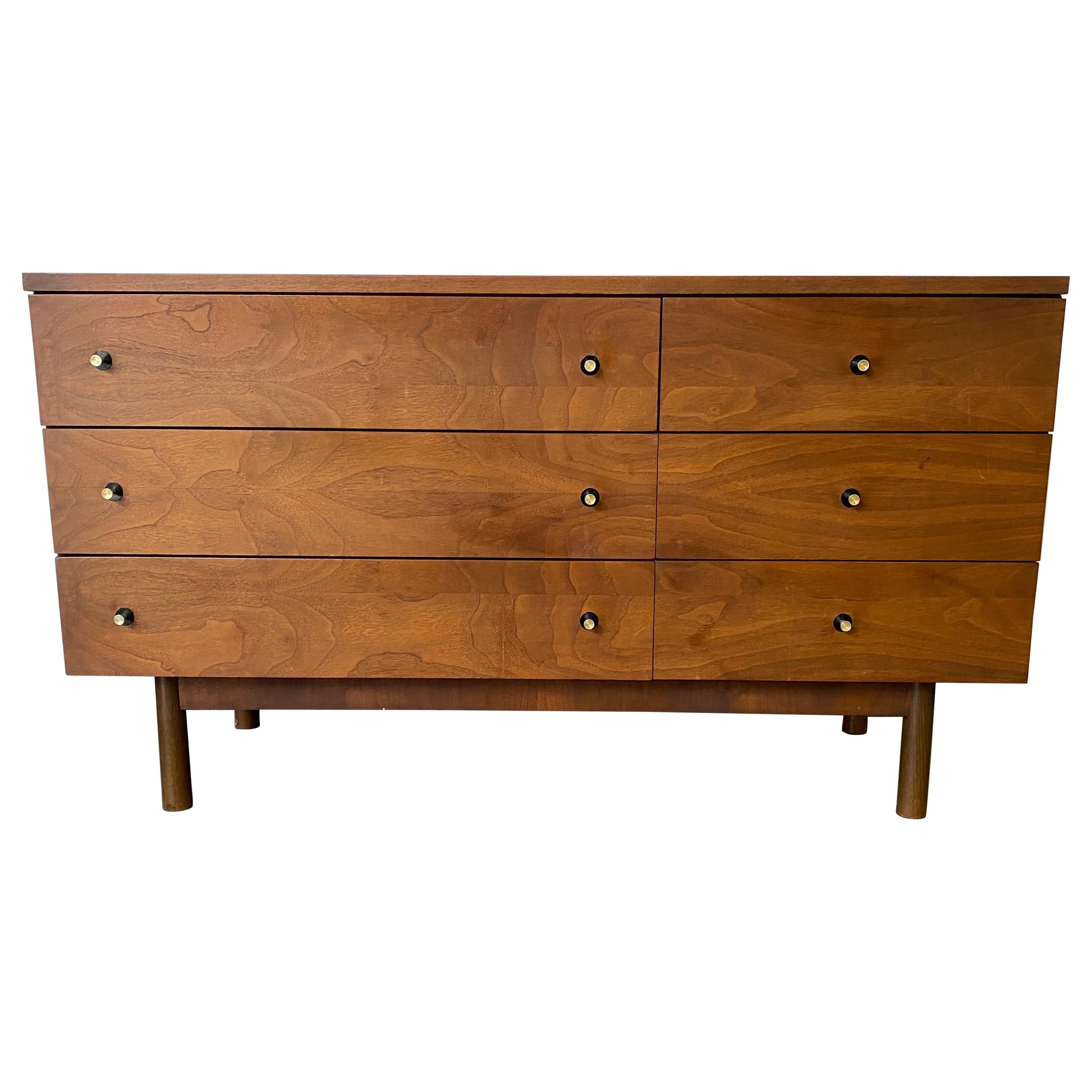 Walnut MidCentury Modern Dresser by Stanley Furniture Co. For